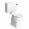 Chatsworth Close Coupled Traditional Toilet with Soft Close Seat - Antique Brass