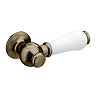 Chatsworth Comfort Height Close Coupled Traditional Toilet - White Ceramic WC with Antique Brass Flush & Soft Close Seat