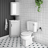 Chatsworth Comfort Height Close Coupled Traditional Toilet - White Ceramic WC with Chrome Flush & Soft Close Seat