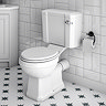 Chatsworth Comfort Height Close Coupled Traditional Toilet - White Ceramic WC with Chrome Flush & Soft Close Seat