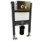 Chatsworth Compact Top/Front Flush Toilet Frame with Antique Brass Flush - Round Buttons