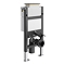 Chatsworth Compact Top/Front Flush Toilet Frame with Antique Brass Flush - Square Buttons