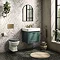 Chatsworth Compact Top/Front Flush Toilet Frame with Antique Brass Flush - Square Buttons