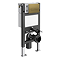 Chatsworth Compact Top/Front Flush Toilet Frame with Antique Brass Flush - Square Buttons