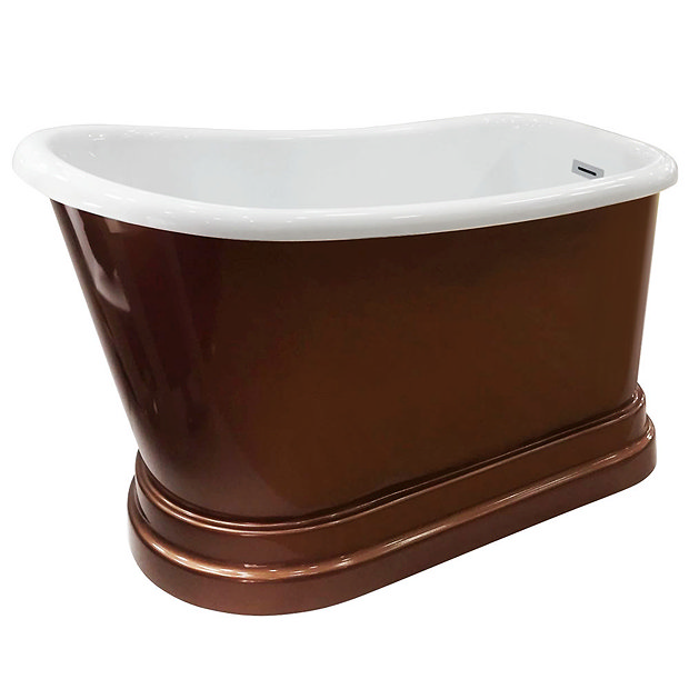 Chatsworth Copper Effect 1300 Short Roll Top Bath | Victorian Plumbing UK