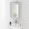 Chatsworth Corner Mirror Cabinet Grey