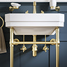 Chatsworth Crosshead Basin Tap Shut Off Valves - Brushed Brass