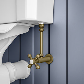 Chatsworth Crosshead Cistern Shut-Off Valve - Antique Brass