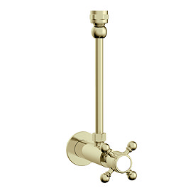 Chatsworth Crosshead Cistern Shut-Off Valve - Brushed Brass