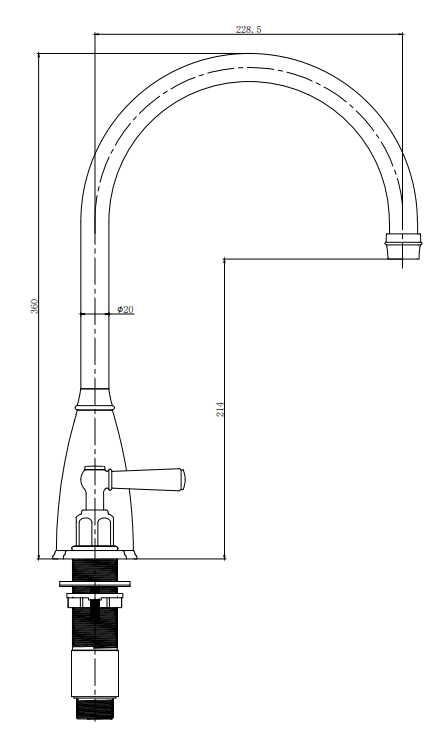 Chatsworth Deck Mounted Lever 3 Hole Sink Mixer - Chrome