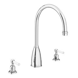 Chatsworth Deck Mounted Lever 3 Hole Sink Mixer - Chrome