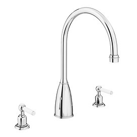 Chatsworth Deck Mounted Lever 3 Hole Sink Mixer - Chrome