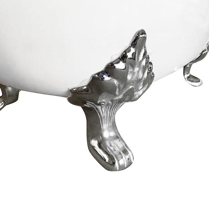 Chatsworth Double Ended Slipper Roll Top Cast Iron Bath – 1700 x 760mm with Chrome Feet