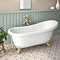 Chatsworth Traditional Luxury Exposed Retainer Bath Tub Waste Brushed Brass