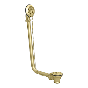 Chatsworth Traditional Luxury Exposed Retainer Bath Tub Waste Brushed Brass
