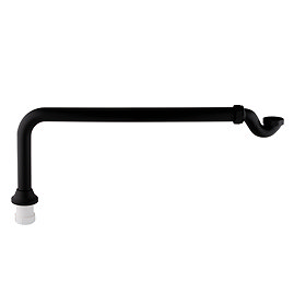 Chatsworth Exposed Shallow Seal Bath Trap & Pipe Matt Black