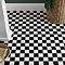 Chatsworth Gloss Black & White Checkerboard Mosaic Tile Sheet - 306 x 306mm
