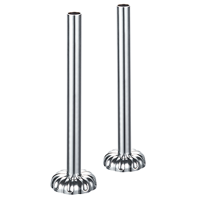 Chatsworth Gothic 180mm Chrome 15mm Pipe Kit for Radiator Valves