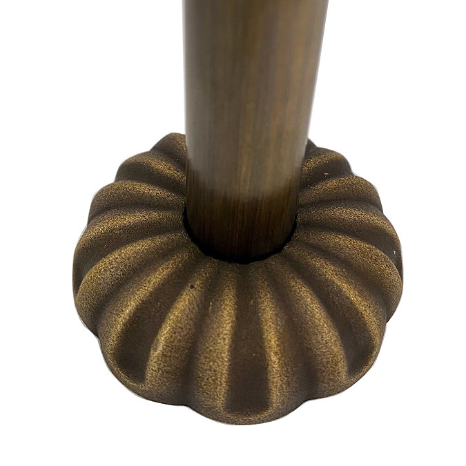 Chatsworth Gothic 180mm Rustic Brass 15mm Pipe Kit for Radiator Valves