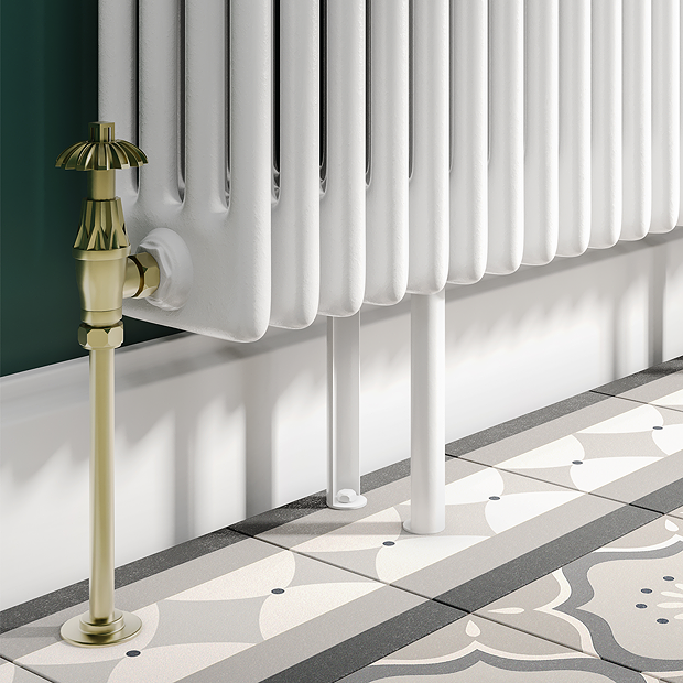 Chatsworth Gothic Brushed Brass Thermostatic Radiator Valve Energy