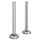 Chatsworth Gothic Chrome Thermostatic Angled Radiator Valve and Pipe Set