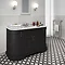 Chatsworth Graphite 1335mm Curved Vanity Unit with White Marble Basin Top  Profile Large Image
