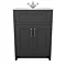 Chatsworth Graphite 610mm Vanity with White Marble Basin Top  Standard Large Image