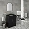 Chatsworth Graphite 610mm Vanity with Black Marble Basin Top  In Bathroom Large Image