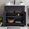 Chatsworth Graphite 810mm Vanity with White Marble Basin Top and Polished Chrome Handles
