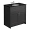 Chatsworth Graphite 810mm Vanity with Black Marble Basin Top Large Image
