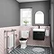 Chatsworth Graphite Cloakroom Suite (Wall Hung Vanity Unit + Close Coupled Toilet)  additional Large
