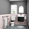 Chatsworth Graphite Cloakroom Suite (Wall Hung Vanity Unit + Close Coupled Toilet) additional Large