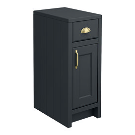 Chatsworth Graphite Cupboard Unit 300mm Wide x 435mm Deep with Brushed Brass Handles