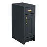 Chatsworth Graphite Cupboard Unit 300mm Wide x 435mm Deep with Brushed Brass Handles