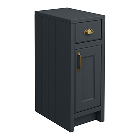 Chatsworth Graphite Cupboard Unit 300mm Wide x 435mm Deep with Antique Brass Handles