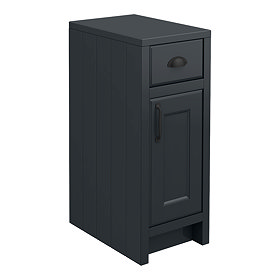 Chatsworth Graphite Cupboard Unit 300mm Wide x 435mm Deep with Matt Black Handles Large Image