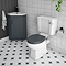 Chatsworth Graphite Soft Close Toilet Seat with Matt Black Hinge Set
