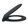Chatsworth Graphite Soft Close Toilet Seat with Matt Black Hinge Set