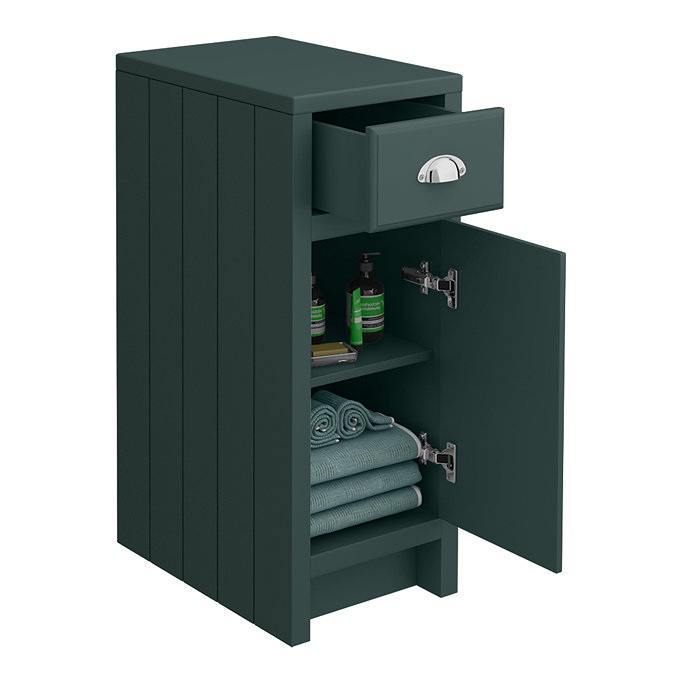 Chatsworth Green Cupboard Unit 300mm Wide x 435mm Deep with Chrome Handles