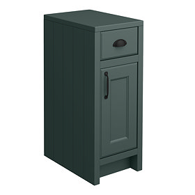 Chatsworth Green Cupboard Unit 300mm Wide x 435mm Deep with Matt Black Handles Large Image