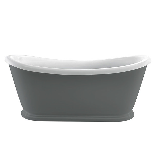 Chatsworth Grey 1770 Double Ended Slipper Roll Top Bath  Profile Large Image