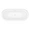 Chatsworth 1770mm Double Ended Slipper Bath - Gloss Dark Grey & White, Freestanding Victorian Style