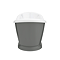 Chatsworth 1770mm Double Ended Slipper Bath - Gloss Dark Grey & White, Freestanding Victorian Style