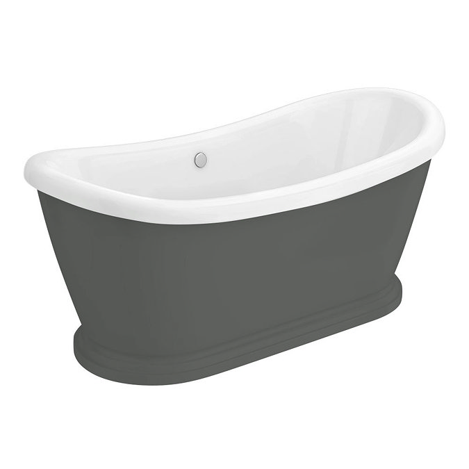 Chatsworth Dark Grey 1770 Double Ended Slipper Roll Top Bath  Standard Large Image