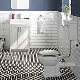 Chatsworth Grey 4-Piece Low Level Bathroom Suite Medium Image
