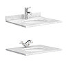 Chatsworth Grey 610mm Vanity and White Marble Basin Top with Chrome Handles