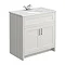Chatsworth Grey 810mm Vanity with White Marble Basin Top Large Image