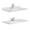 Chatsworth Grey 810mm Vanity with White Marble Basin Top + Brushed Brass Handles