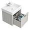 Chatsworth Grey Cloakroom Suite (Wall Hung Vanity Unit + Close Coupled Toilet)  In Bathroom Large Im