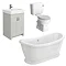 Chatsworth Grey Close Coupled Roll Top Bathroom Suite  additional Large Image